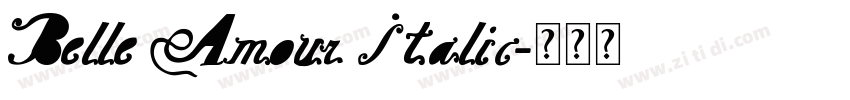 Belle Amour Italic字体转换